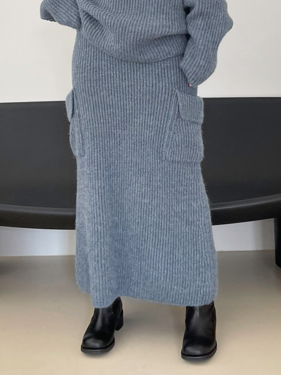 knit pocket skirt